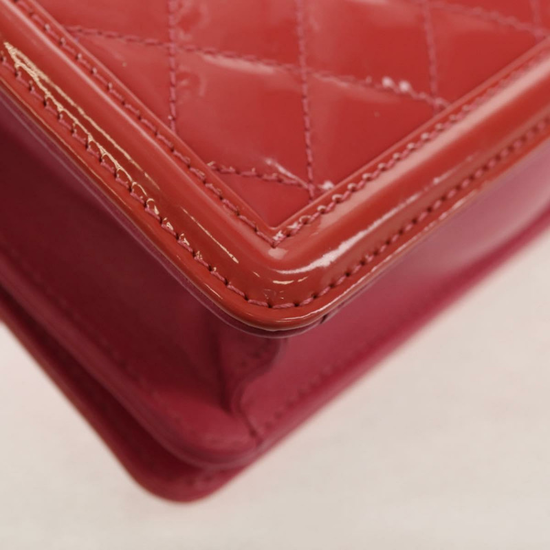 【日本直送】香奈兒樂高男孩鏈單背包琺瑯粉紅銀色雙C標誌正品 152449AV-11