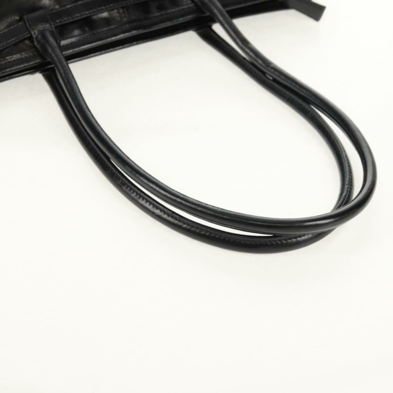 【日本直送】PRADA Bonnie 中型手提包，黑色金色真皮，正品 yk19606M-6