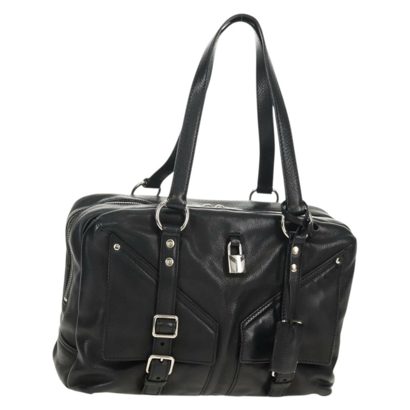 【日本直送】SAINT LAURENT 黑色銀色皮革肩背包 227747 正品 yk19763V-0