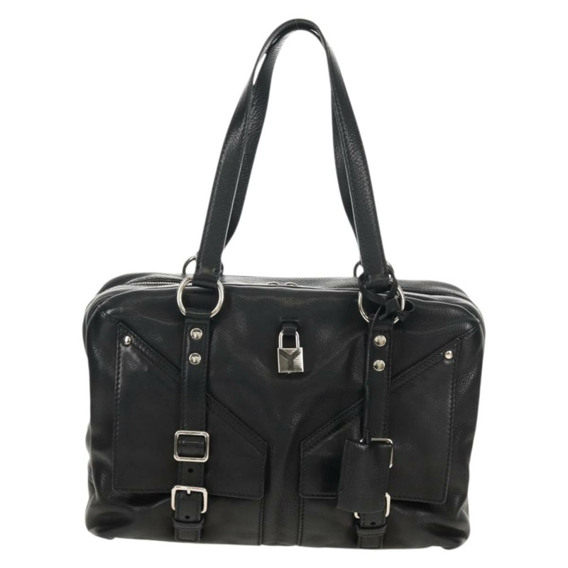 【日本直送】SAINT LAURENT 黑色銀色皮革肩背包 227747 正品 yk19763V-1