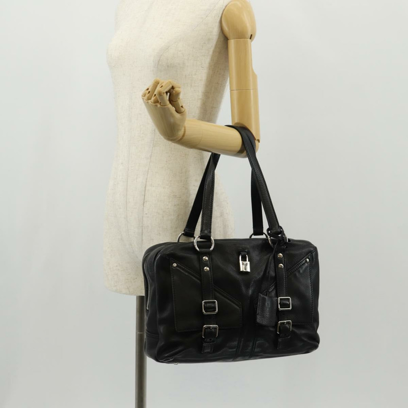 【日本直送】SAINT LAURENT 黑色銀色皮革肩背包 227747 正品 yk19763V-24