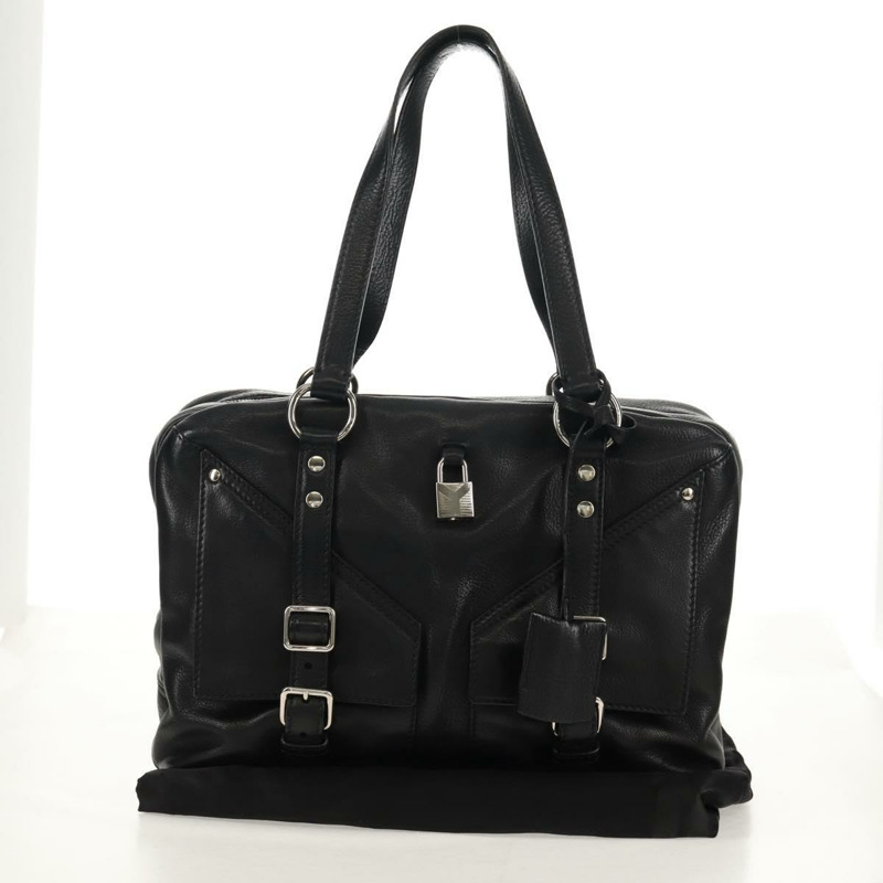 【日本直送】SAINT LAURENT 黑色銀色皮革肩背包 227747 正品 yk19763V-25