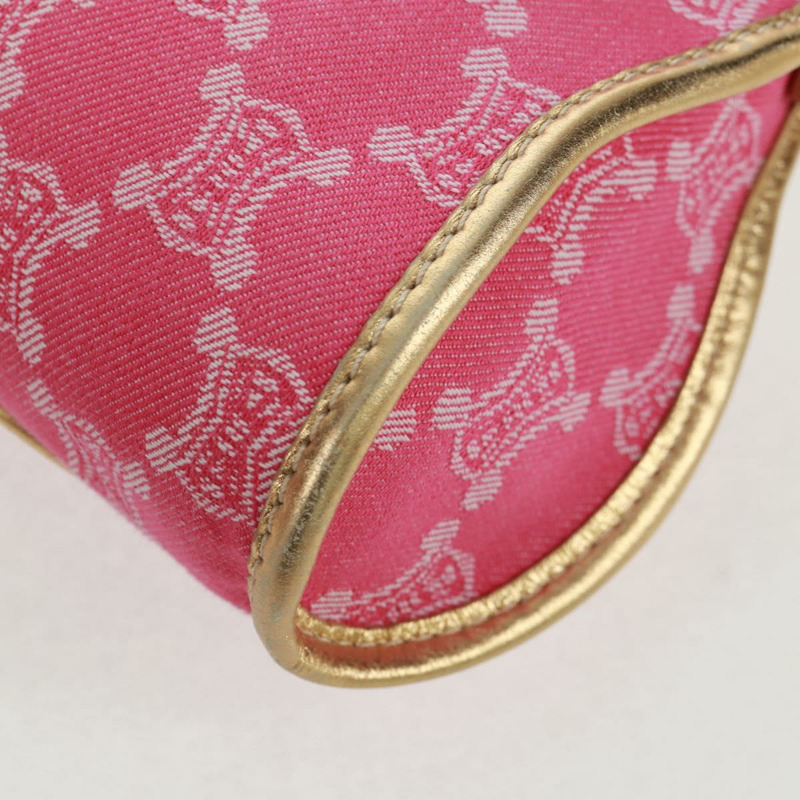 【日本直送】CELINE Paris Macadam帆布單肩包 牛仔粉金配色 正品 am10452V-12