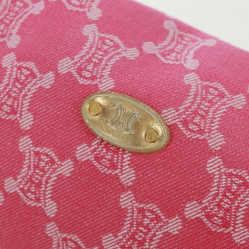 【日本直送】CELINE Paris Macadam帆布單肩包 牛仔粉金配色 正品 am10452V-13