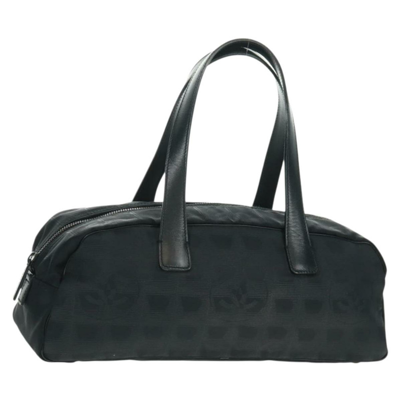 【日本直送】香奈兒新款旅行系列手提包，尼龍材質，黑色，銀色雙C標誌，貨號164763V-0