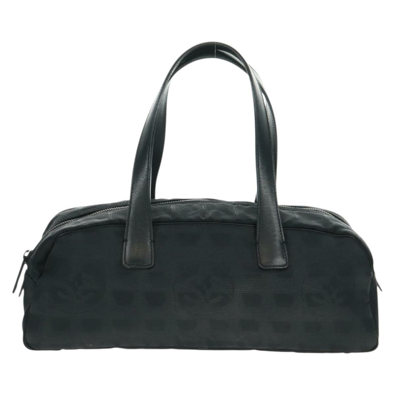 【日本直送】香奈兒新款旅行系列手提包，尼龍材質，黑色，銀色雙C標誌，貨號164763V-1