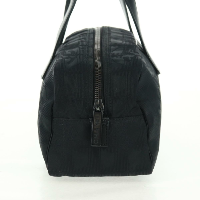 【日本直送】香奈兒新款旅行系列手提包，尼龍材質，黑色，銀色雙C標誌，貨號164763V-4