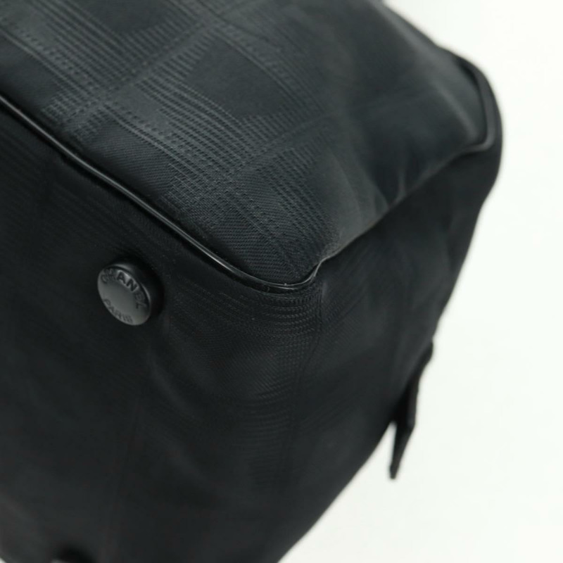 【日本直送】香奈兒新款旅行系列手提包，尼龍材質，黑色，銀色雙C標誌，貨號164763V-10
