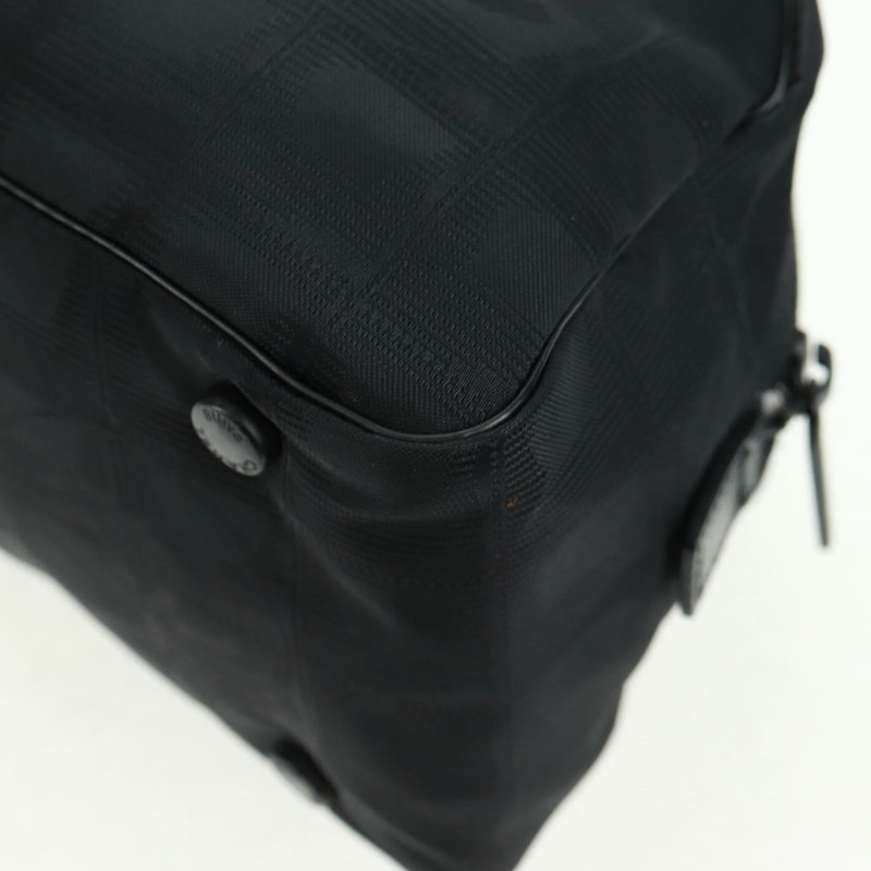 【日本直送】香奈兒新款旅行系列手提包，尼龍材質，黑色，銀色雙C標誌，貨號164763V-12