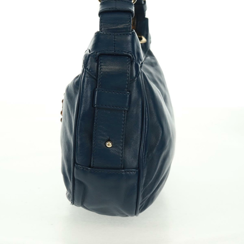 【日本直送】CELINE 手提包 皮革 海軍藍 金色 正品 SW1962V-3