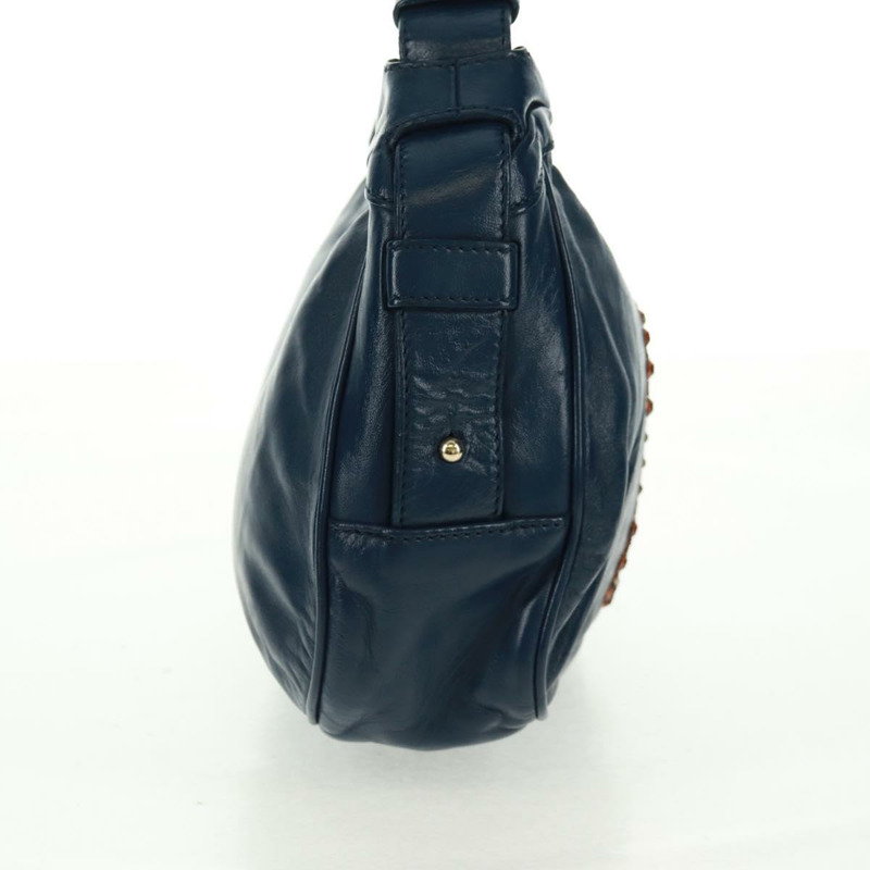 【日本直送】CELINE 手提包 皮革 海軍藍 金色 正品 SW1962V-4