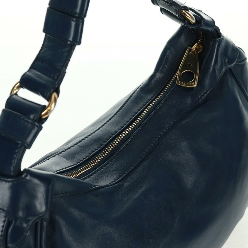 【日本直送】CELINE 手提包 皮革 海軍藍 金色 正品 SW1962V-5