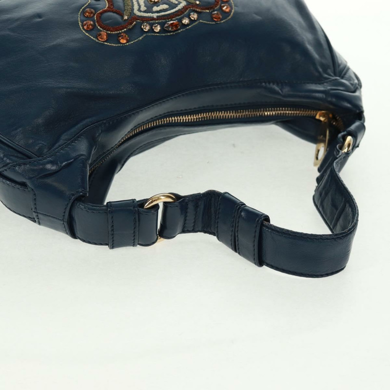 【日本直送】CELINE 手提包 皮革 海軍藍 金色 正品 SW1962V-6