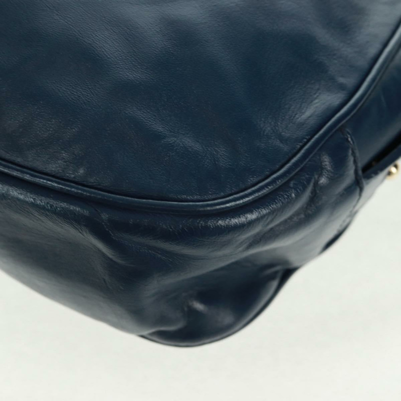 【日本直送】CELINE 手提包 皮革 海軍藍 金色 正品 SW1962V-12