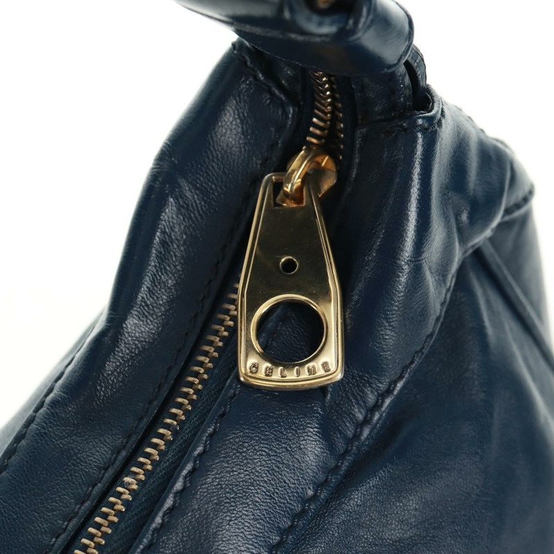 【日本直送】CELINE 手提包 皮革 海軍藍 金色 正品 SW1962V-14