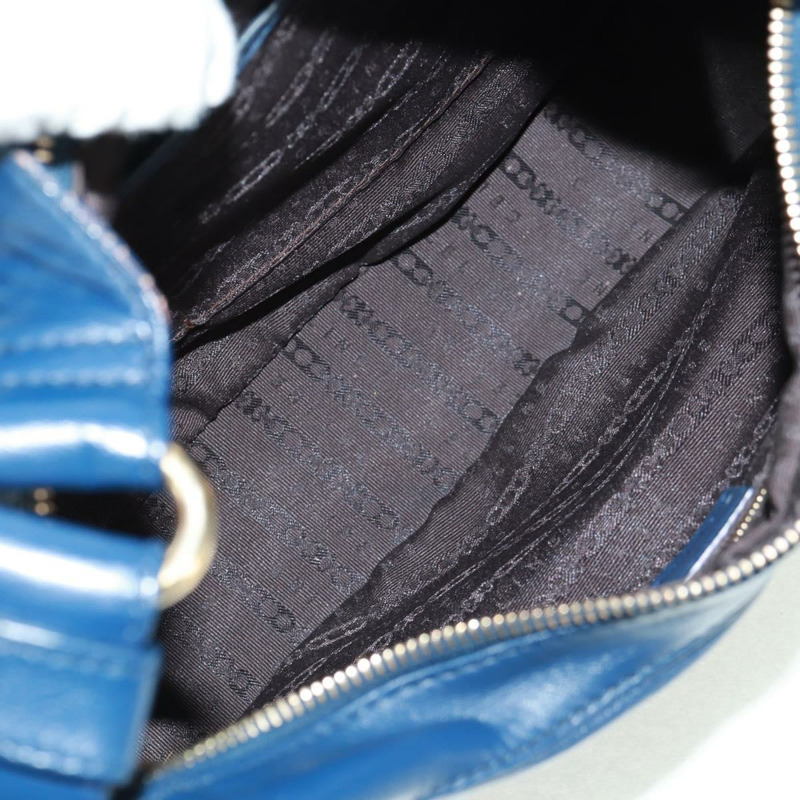 【日本直送】CELINE 手提包 皮革 海軍藍 金色 正品 SW1962V-16