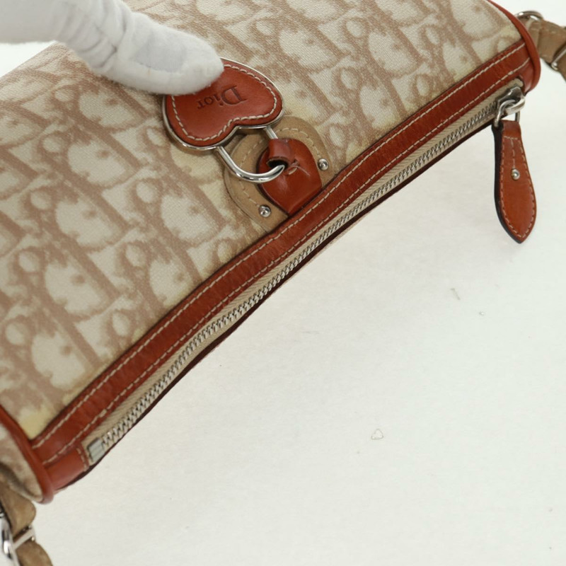 【日本直送】Christian Dior Trotter帆布浪漫鏈條包 PVC米色銀色 正品 168218SAV-5