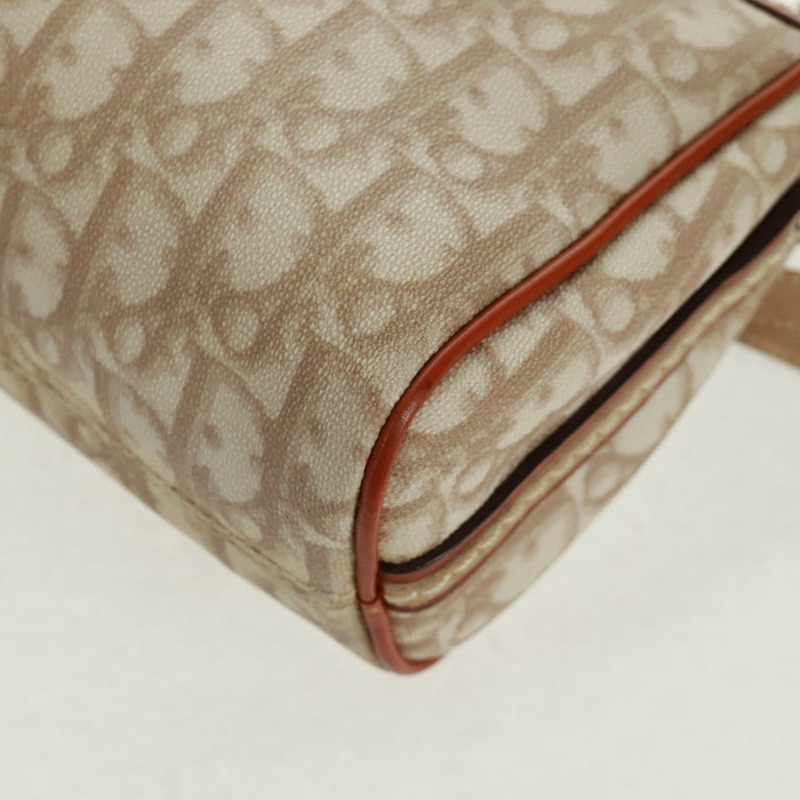 【日本直送】Christian Dior Trotter帆布浪漫鏈條包 PVC米色銀色 正品 168218SAV-12