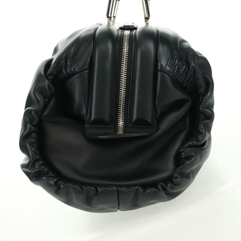 【日本直送】Christian Dior Karenina 手提包，黑色銀色真皮，正品，貨號 168453SAV-4