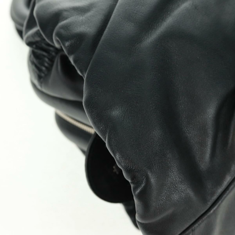 【日本直送】Christian Dior Karenina 手提包，黑色銀色真皮，正品，貨號 168453SAV-9