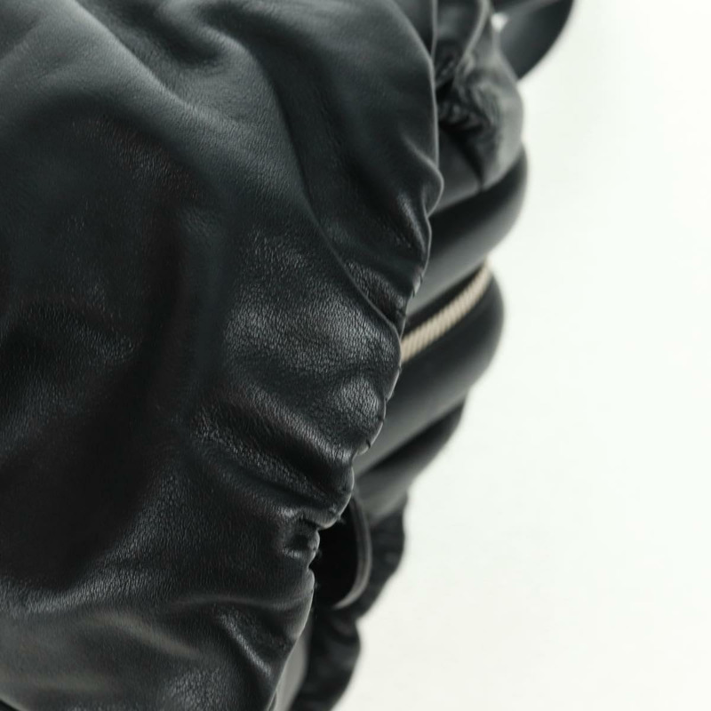 【日本直送】Christian Dior Karenina 手提包，黑色銀色真皮，正品，貨號 168453SAV-10