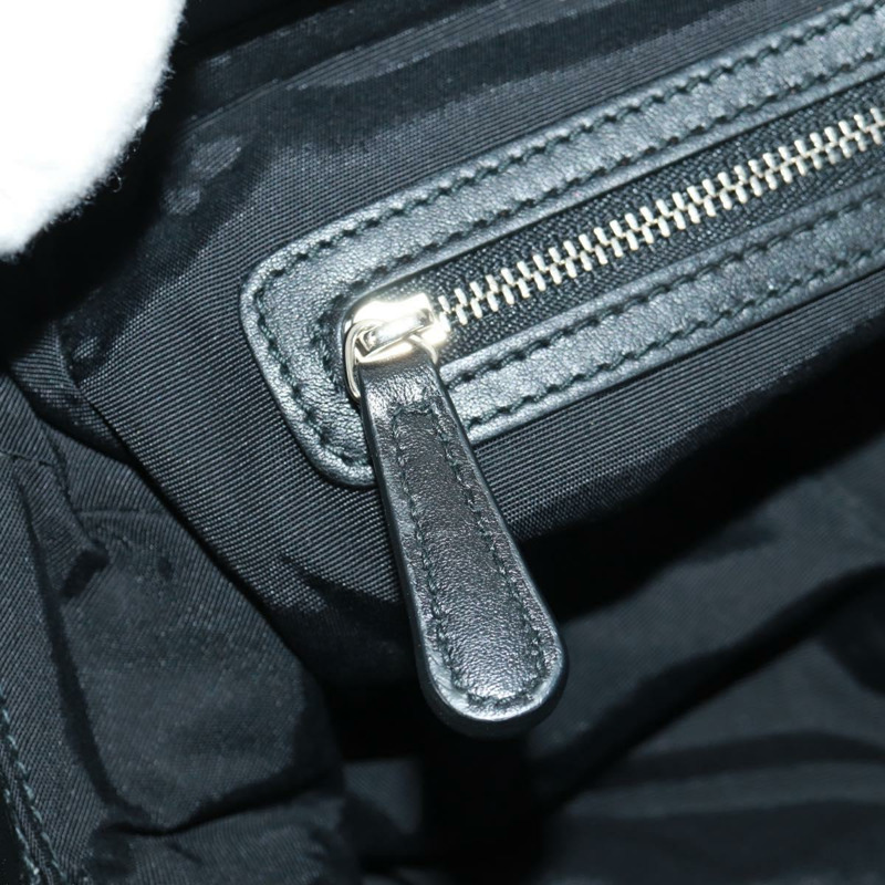 【日本直送】Christian Dior Karenina 手提包，黑色銀色真皮，正品，貨號 168453SAV-20