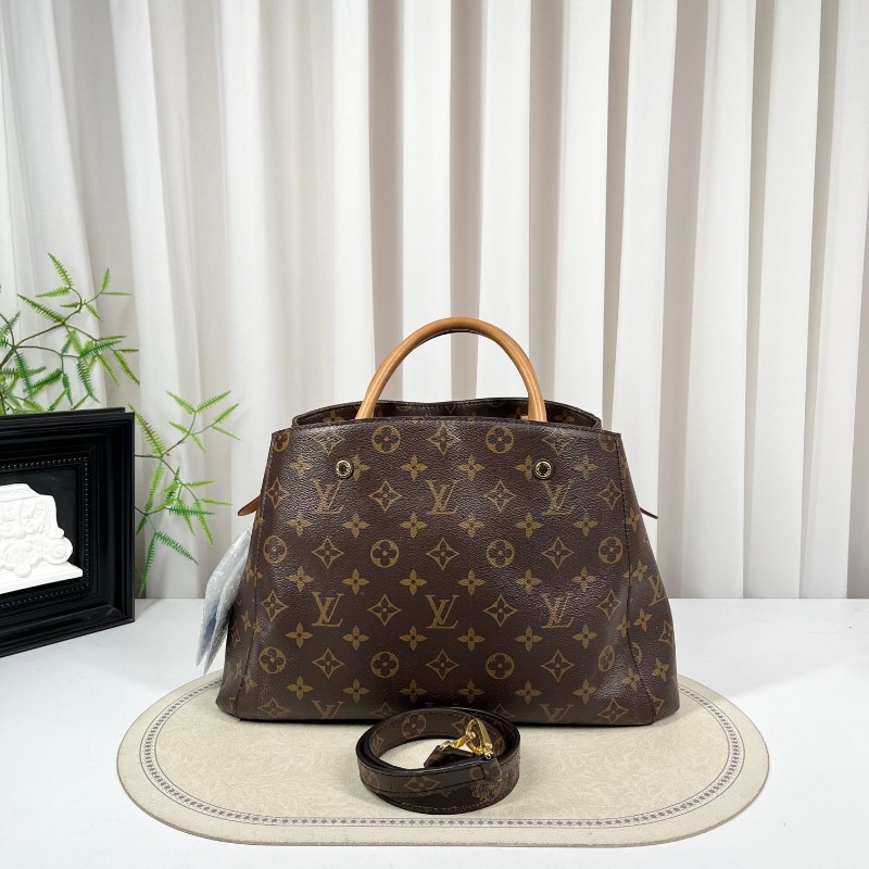 LV路易威登 Montaigne經典老花蒙田手提單肩包 容量大實用性強 百搭神器 單肩手提斜挎都可 可鹽可甜-0