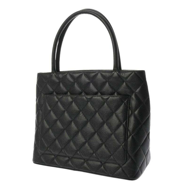 香奈兒 (CHANEL) 復刻版托特包，黑色，A01804，女士，魚子醬紋皮革，二手，A級，Ginzo-2
