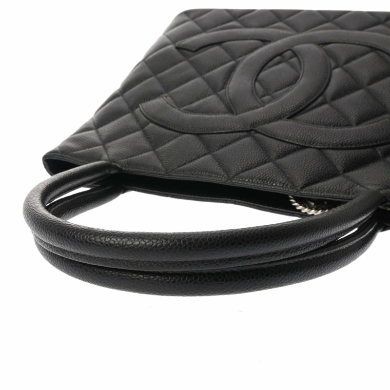 香奈兒 (CHANEL) 復刻版托特包，黑色，A01804，女士，魚子醬紋皮革，二手，A級，Ginzo-3