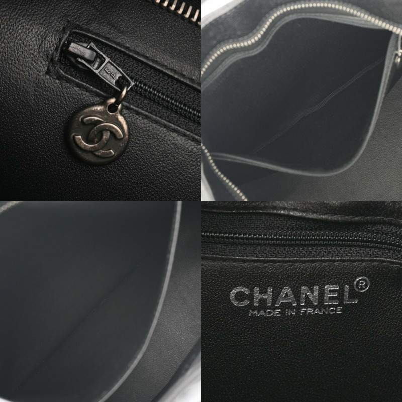 香奈兒 (CHANEL) 復刻版托特包，黑色，A01804，女士，魚子醬紋皮革，二手，A級，Ginzo-9