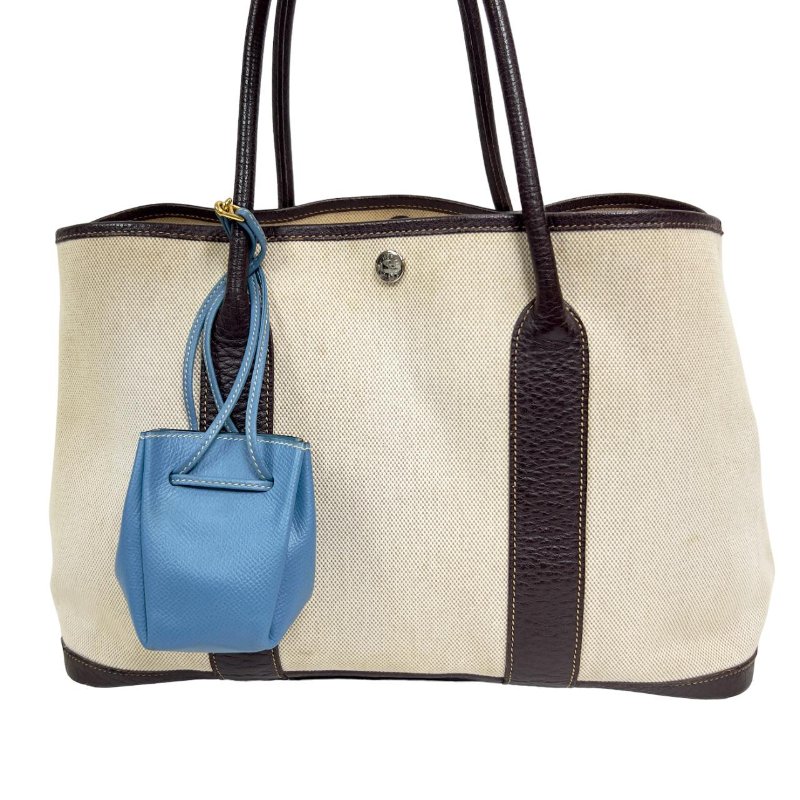 HERMES 中古 Vespa 抽繩小物袋 掛飾 框C刻-1