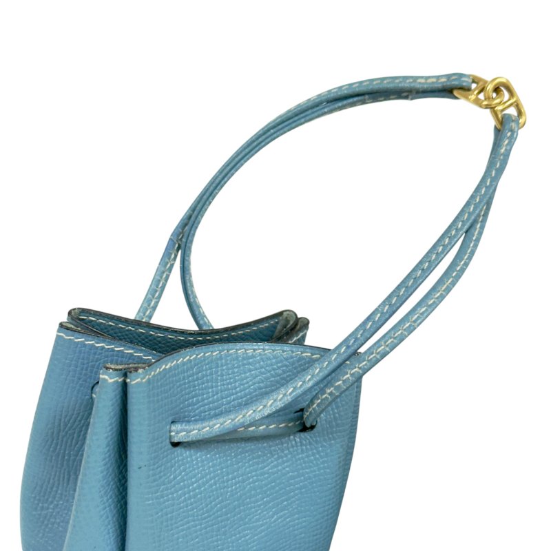 HERMES 中古 Vespa 抽繩小物袋 掛飾 框C刻-7