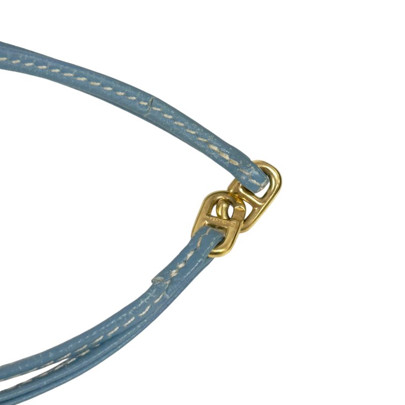 HERMES 中古 Vespa 抽繩小物袋 掛飾 框C刻-8