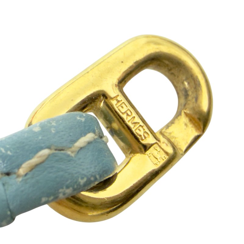 HERMES 中古 Vespa 抽繩小物袋 掛飾 框C刻-10