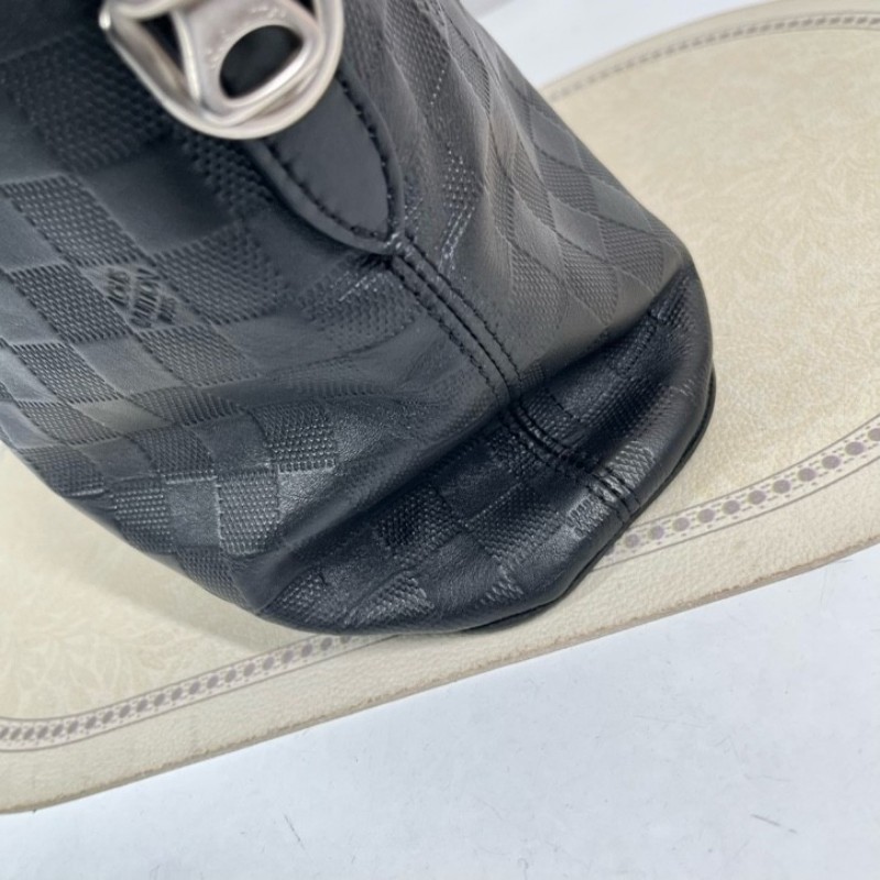 LV路易威登 黑色棋盤格公文包 黑色棋盤格紋理 可放筆記本電腦 容量大實用 內裡乾淨整潔-14