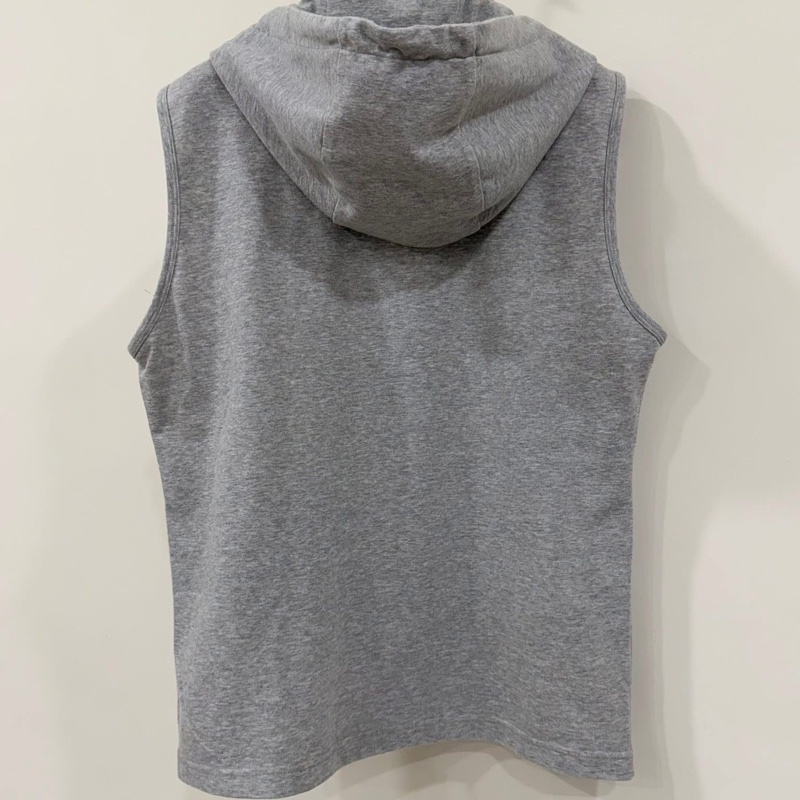 BURBERRY 黑標 灰色連帽抽繩背心戰馬外套-2