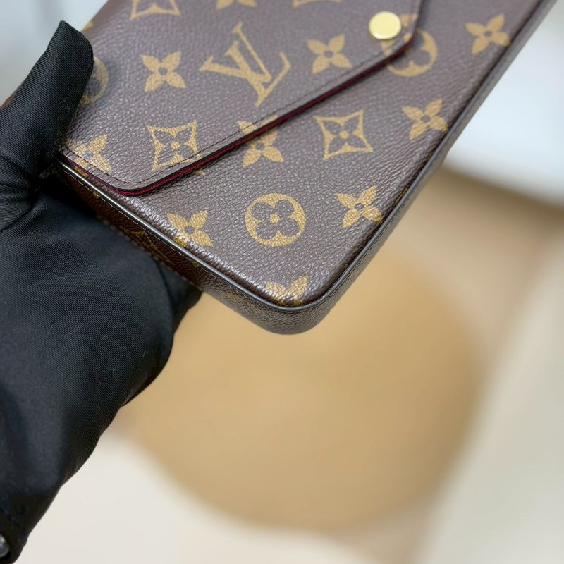 （新款絨質內裡超有質感😍）🏷LV 路易威登．Félicie Pochette 三合一 woc  M81896 新款 芯片款-4