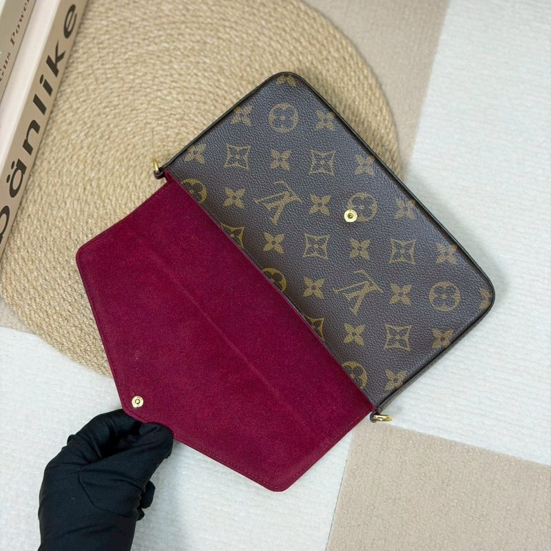 （新款絨質內裡超有質感😍）🏷LV 路易威登．Félicie Pochette 三合一 woc  M81896 新款 芯片款-15