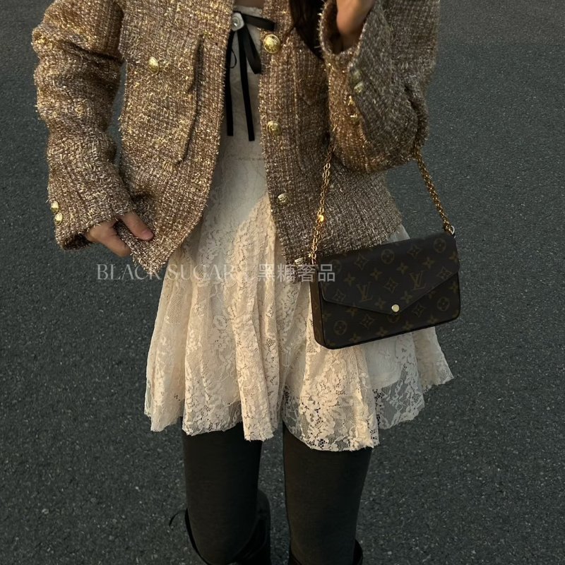 （新款絨質內裡超有質感😍）🏷LV 路易威登．Félicie Pochette 三合一 woc  M81896 新款 芯片款-29