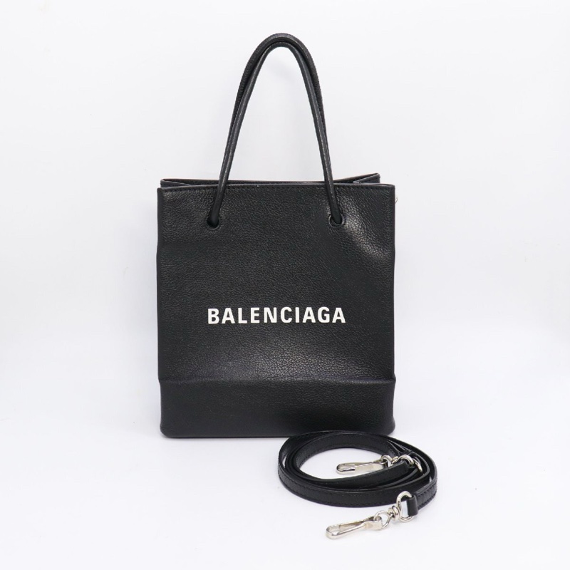 BALENCIAGA紙袋包 黑-5