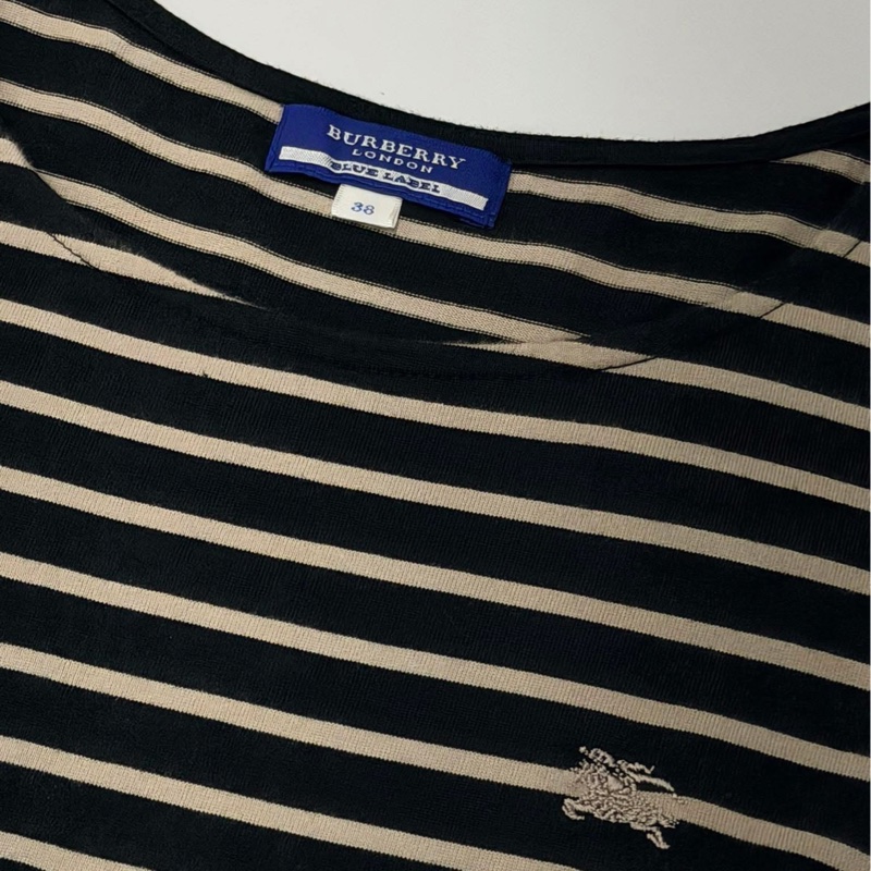 BURBERRY 橫條戰馬洋裝-8