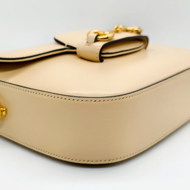 GUCCI 珍奶色Horsebit 1955 small馬鞍包(20*5*15)-3