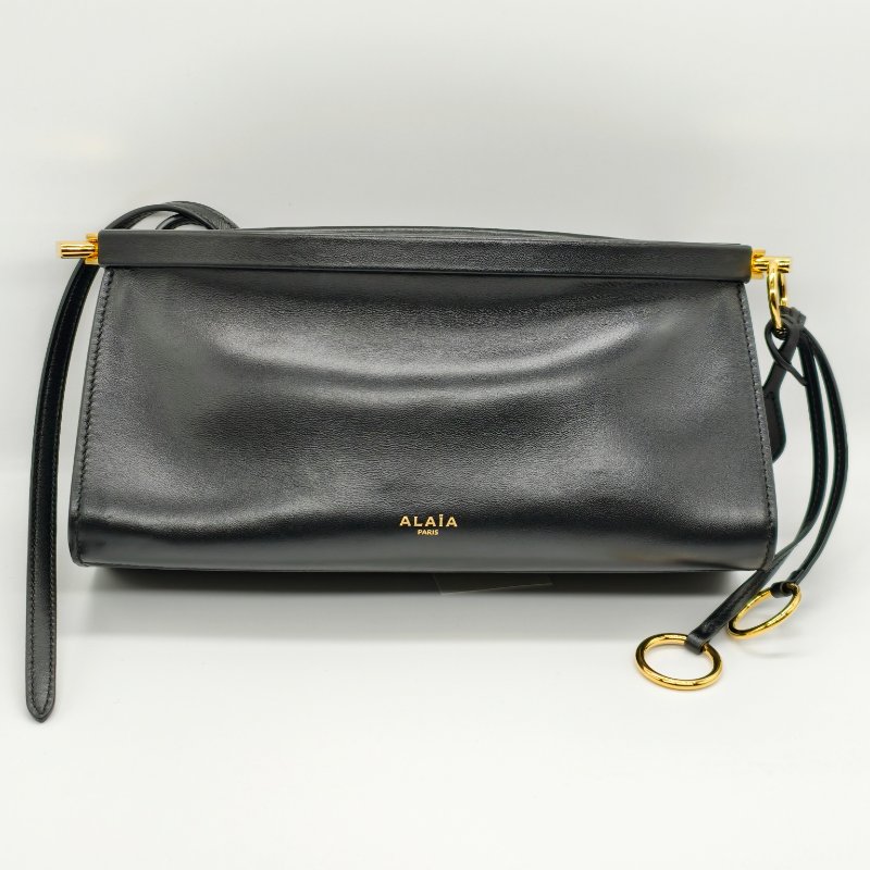 ALAÏA 黑 LE CLICK 山羊皮肩背包(25 X 12.5 X 7)-8
