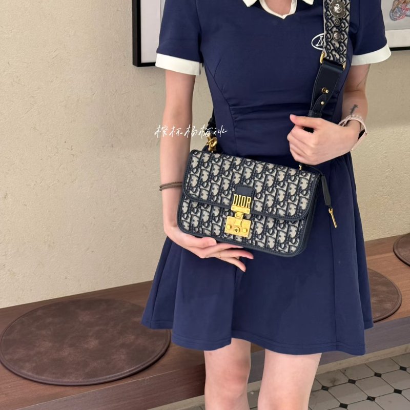 🏷️Dior 迪奧．Addict 緹花郵差包 中號 已絕版/客人寄賣-27