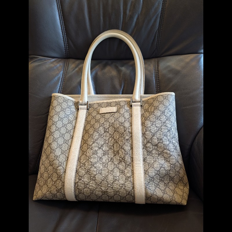 GG Monogram Leather / Canvas Joy Tote / Shoulder Bag, Large-10