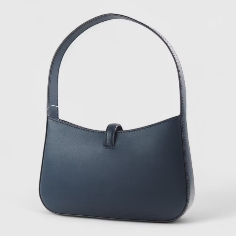 全新現貨【Michael Kors】LYRA 素面皮革鎖頭鑰匙吊飾小款手提/肩背包(海軍藍)-2