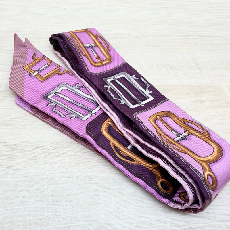 HERMES紫色釦環造型雙條TWILLY-7