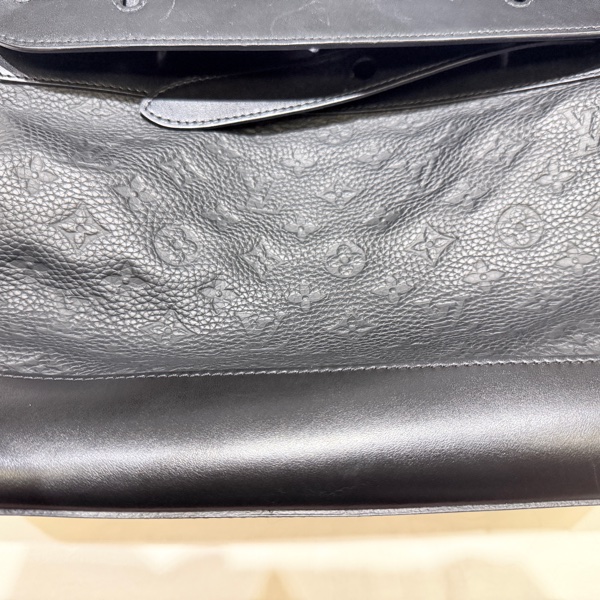 LV 路易威登黑色壓紋牛皮 Steamer PM 公文包 手提包 斜背包-6
