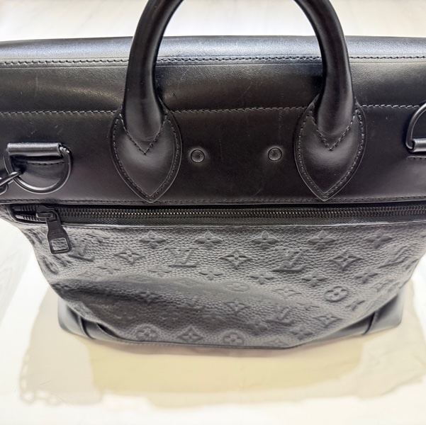 LV 路易威登黑色壓紋牛皮 Steamer PM 公文包 手提包 斜背包-7