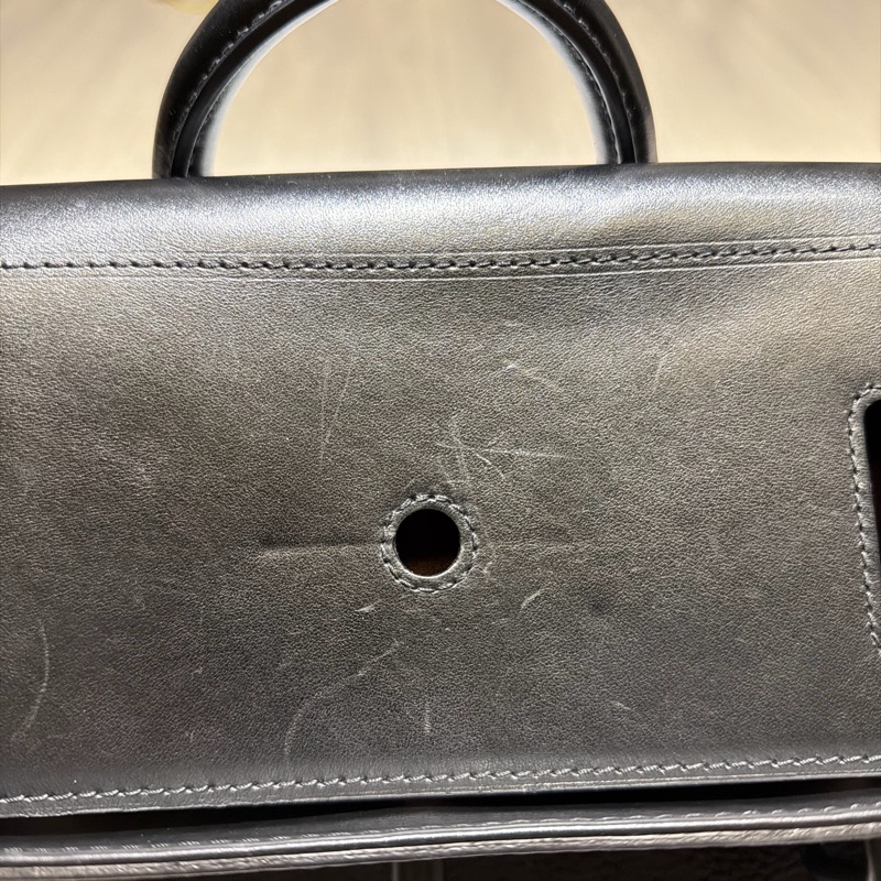 LV 路易威登黑色壓紋牛皮 Steamer PM 公文包 手提包 斜背包-20